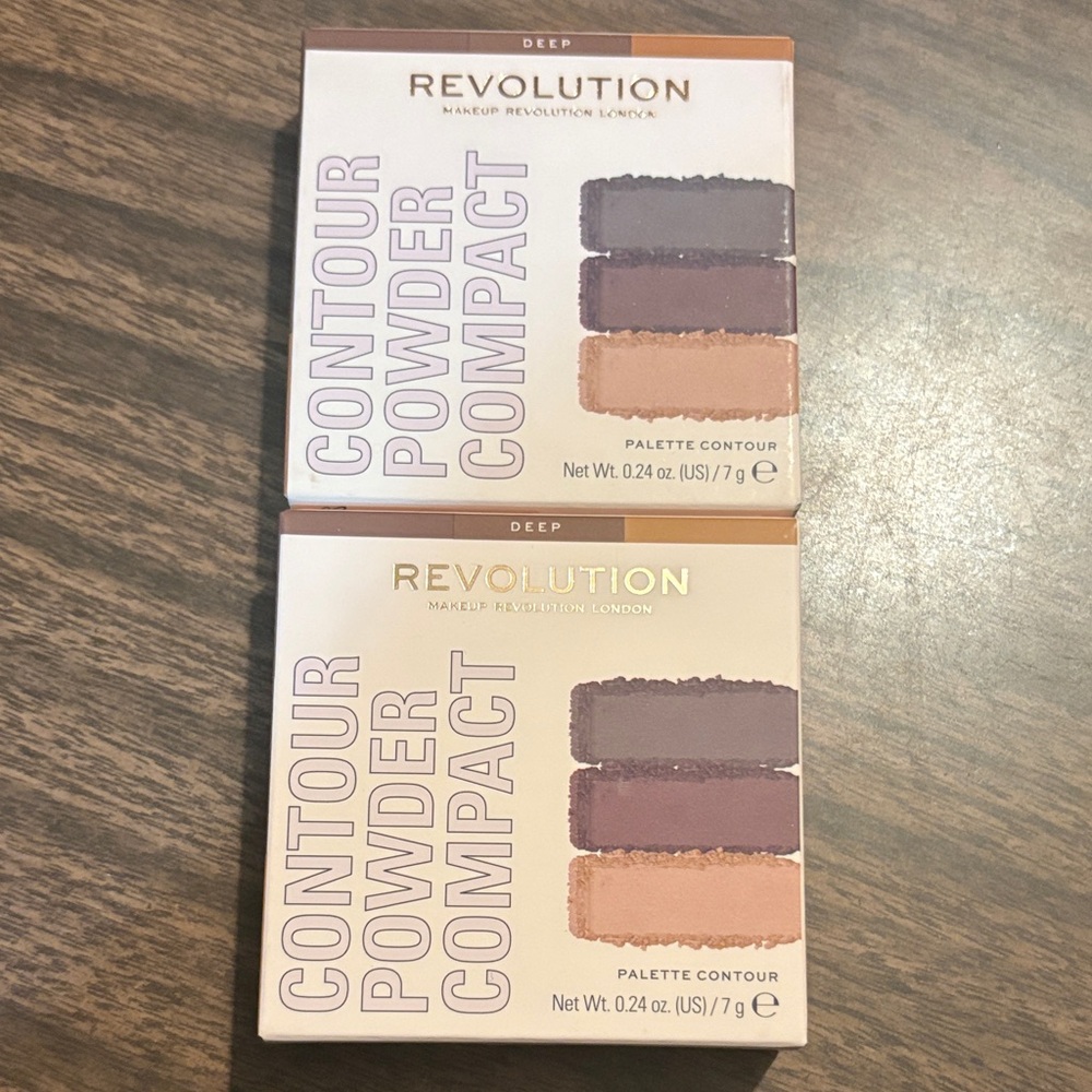 NEW Revolution London Palette Contour Powder Compact Deep Lot of 2